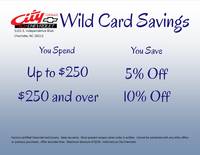 WILD CARD SAVINGS! Save 10%, 15%, or up to 20% on your next service repair!
